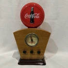 Coca-Cola Vintage 80s Light Up AM FM Wood Radio TESTED/WORKING