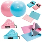 Pure2Improve Yoga Accessories Fitness Equipment Mats Resistance Strap Ball Towel