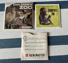 Talking View-Master Childrens Zoo Educational Kids 3 Reel Set 3-D Stereoview VTG