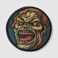 Scary Creature Patch Iron-on Applique Monster Badge Creepy Horror Infected Decor