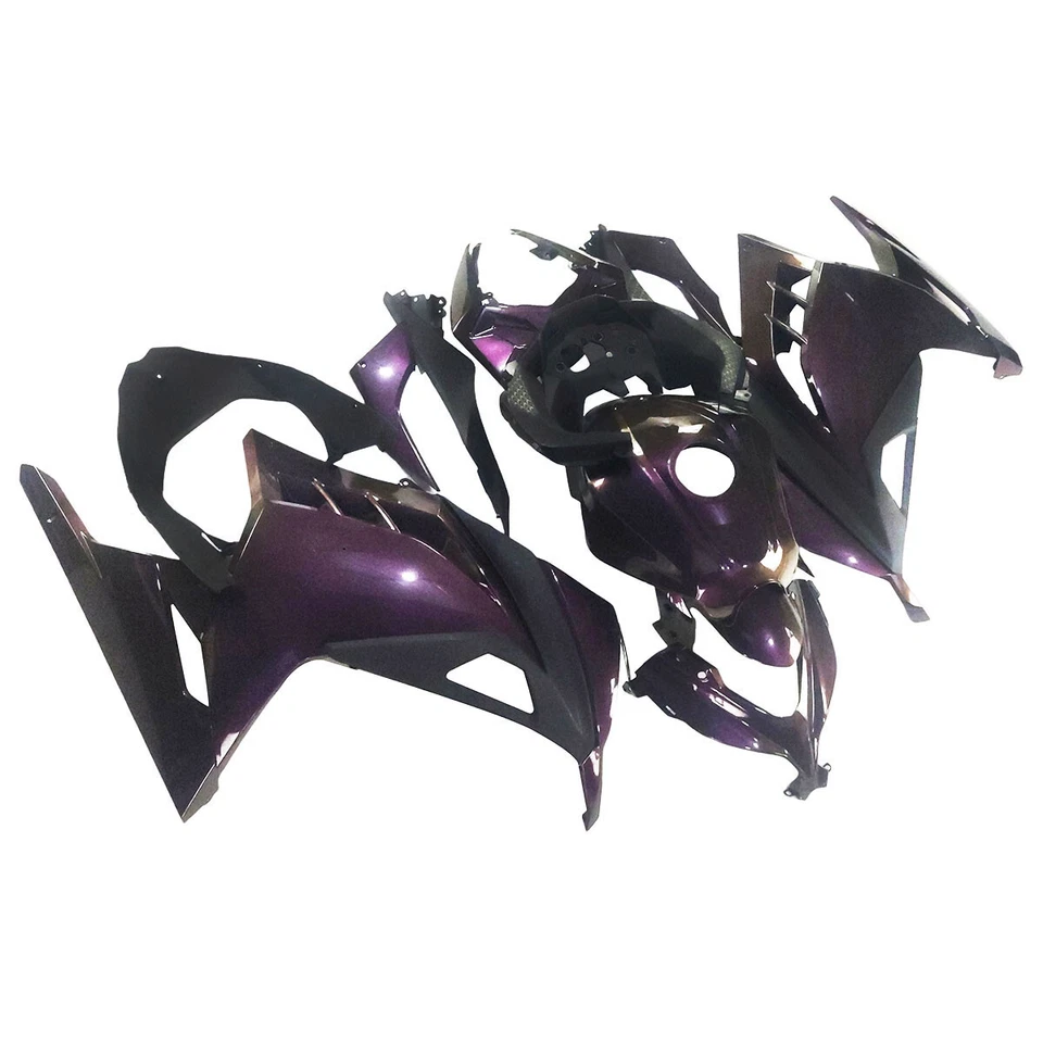 Purple Black Fairing Kit + Tank For Kawasaki Ninja 300 EX300R 2013-2017 Bodywork — 第 2/4 张图片