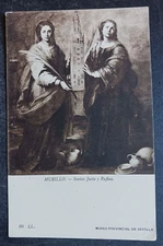 vtg postcard art Stas Justa y Rufina  Murillo Spain painting unposted