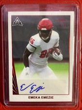 2021 Leaf Memories Emeka Emezie RED AUTO /10 !!! NC State Wolfpack