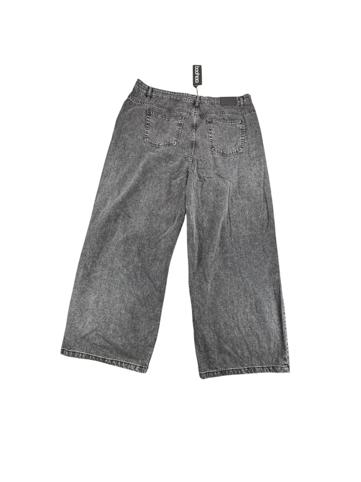 Boohoo Wide Leg Grey Denim Jeans Size 22 Skater Baggy 13.5" leg NWT Grunge Y2K - Image 4 of 4