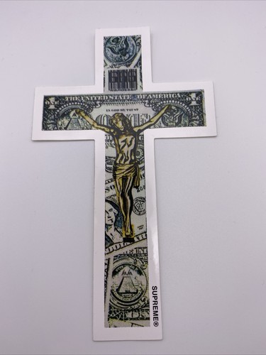 Supreme 2014 “In God we Trust” sticker FREE RAW PATCH INCLUDED - 第 1/1 張圖片