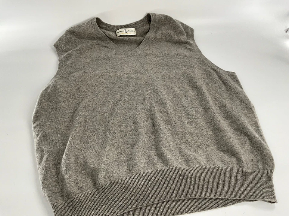 Fairway & Greene v-образным вырезом свитер жилет мужской XL серый 100% кашемир YGI K3-20 - Изображение 2 из 4