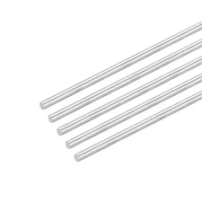MECCANIXITY 304 Stainless Steel Round Rods 5mm x 400mm Solid Shaft Rods for D...
