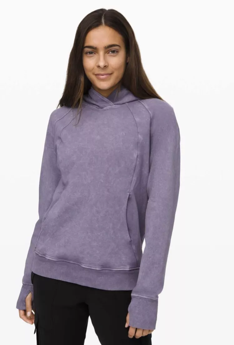 Lululemon Womens Washed Purple Quartz Scuba Hoodie Size 4 New Lulu NWT