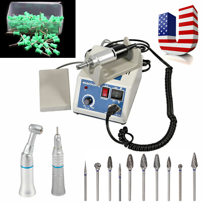 Dental Lab Marathon Electric Micromotor /Straight Contra Handpiece /Burs /Cups