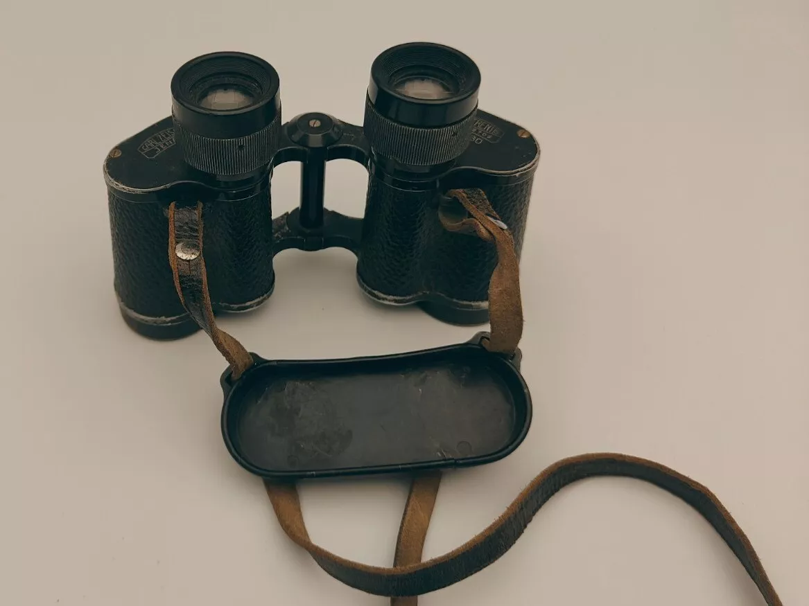 WW2 Binoculars Carl Zeiss Jena Deltrentis 8x30 Good Condition And Clear Vision