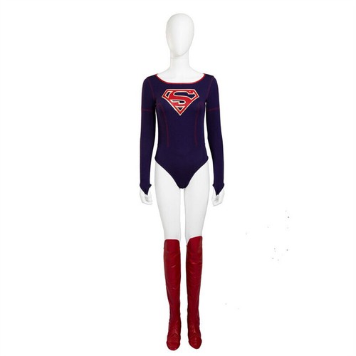 Supergirl Suit Kara Zor El Cosplay Costume Jumpsuits Skirt Cloak Women Suit Set - Picture 5 of 13