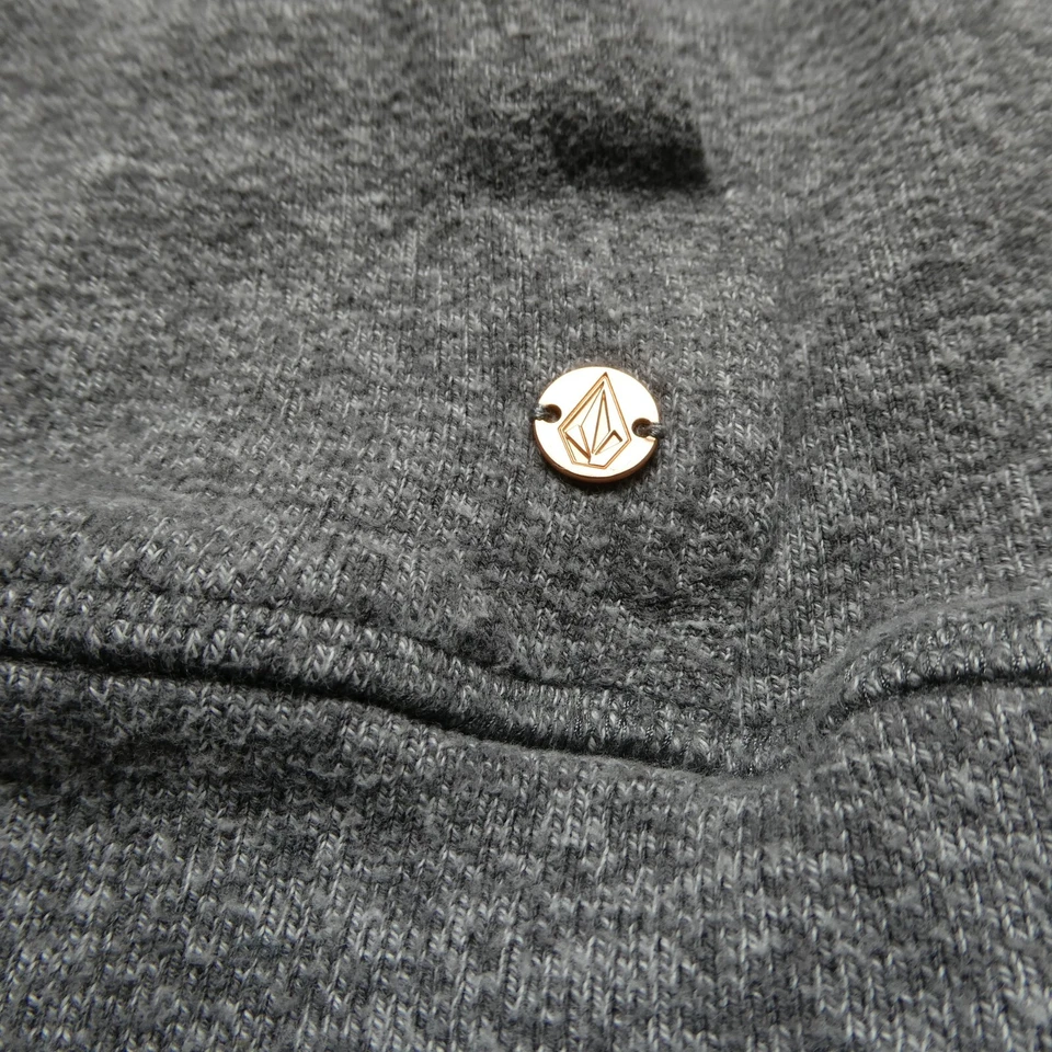 Suéter Volcom Jóvenes Niñas Talla Grande Gris Tejido Sudadera con Capucha Metal Dije Foto 2 de 4