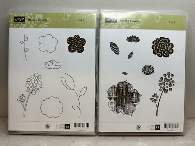 Stampin' Up! Raining Flowers 2 Step  - Spring Blooming Garden Rubber Stamp Set