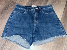 Abercrombie Kids And Fitch Mid Rise Dark Denim Shorts Girls 15/16