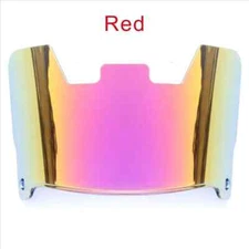 RED Full Size Football Helmet Visor, Eye Shield With Quick Clips 