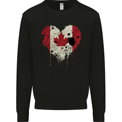 Love Canada Flag Canadian Day Football Herren Sweatshirt Pullover