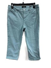 Nine West Teal Capri Stretch Cotton Blend Girls Pants Size 10 Chrystie