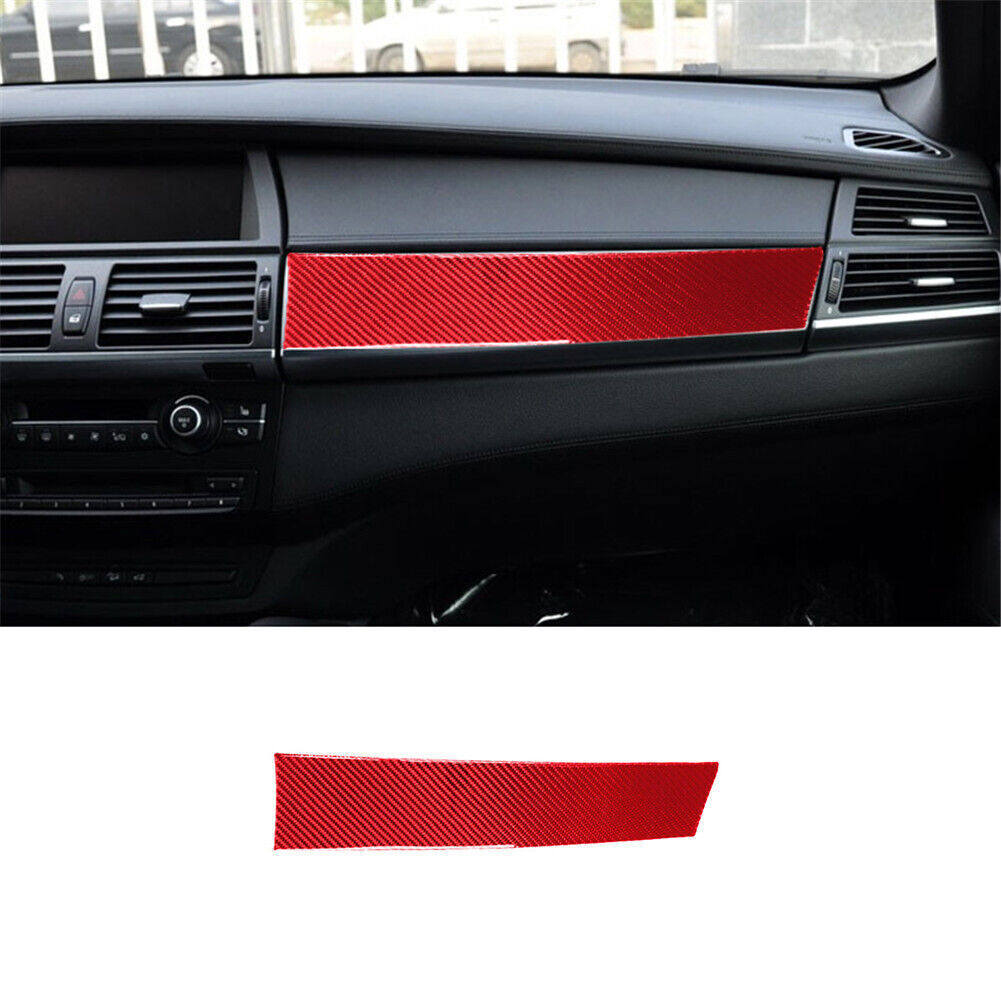 For BMW X5 E70 X6 E71 Red Carbon Fiber Car Passenger Side