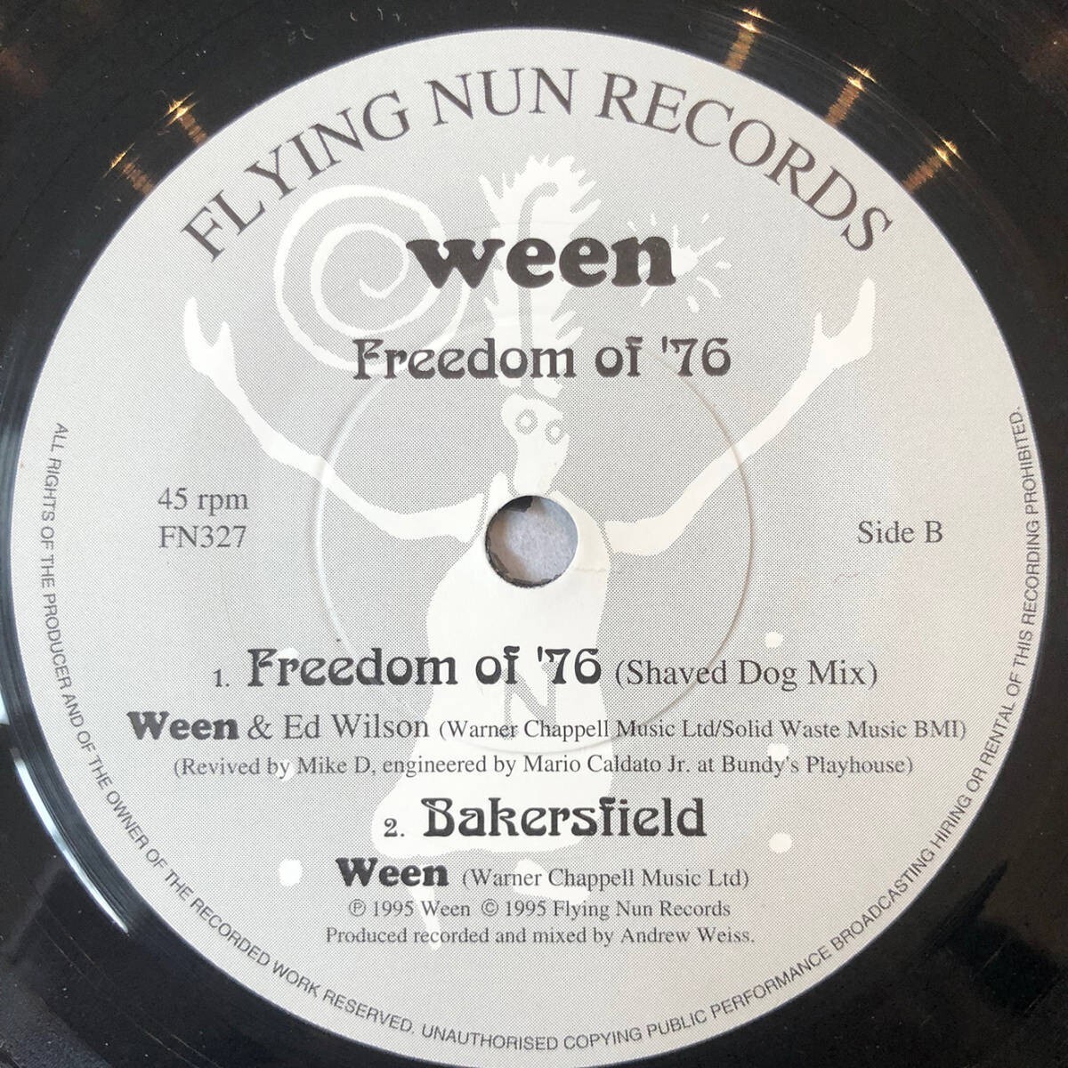 WEEN / Freedom Of '76 Flying Nun Records 7