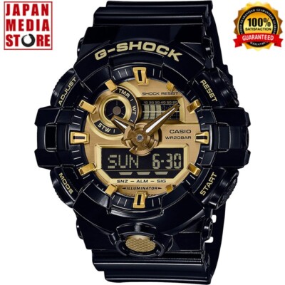 CASIO G-SHOCK GA-710GB-1AJF Balck x Gold Big Case Analog Digital Men Wrist Watch
