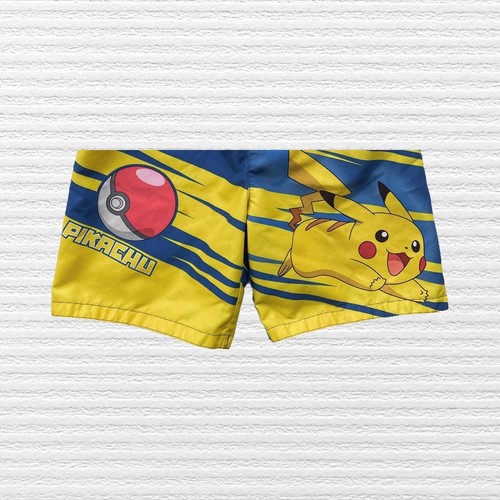 Pokémon Pikachu Boys Swim Shorts & Rash Guard Yellow Blue Short Sleeve Size 4 - Picture 15 of 22