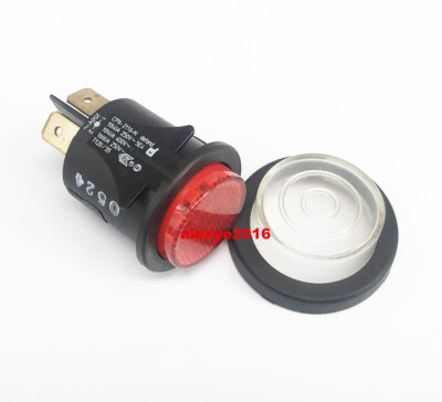 1PCS Defond CPX-2116-N Waterproof Push Botton Power Switch 4 Pin 400VAC Red Lamp