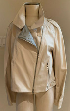 Brunello Cucinelli Bomber Style Jacket Coat Nwt Sz 12 Leather Womens Rtl $4595