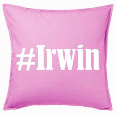 #Irwin Kissenbezug Pink Ich Liebe Irwin 112831
