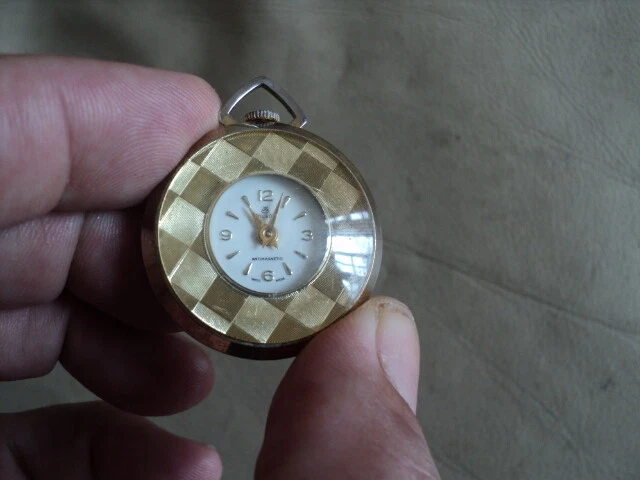 Vintage Wilson Antimagnetic Swiss Made Hand Winding Pendant Watch Working