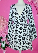WOMEN PLUS SIZE FLORAL LONG SLEEVE WRAP DRESS ( IN SIZES UK16-UK18-UK22 )