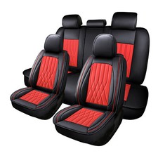 5pcs Pu Leather Car Seat Covers Full Set Front Rear Cushion Protectors Universal