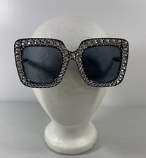 Black Bling Rim Oversized Fashion Wear Sunglasses Square Frame Design Accessory