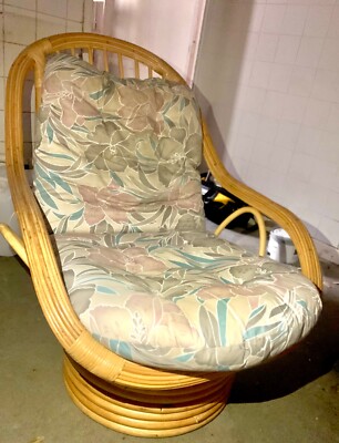 Swivel Egg Chair Vintage Wicker Swivel Chair Bamboo Swivel Vintage