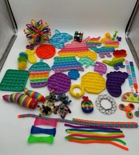 HUGE LOT Fidget Pop-It Simple Dimple Stress Relieving Sensory Toys Rubik's Cube