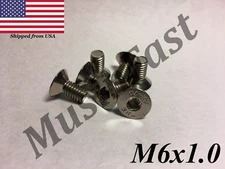 M6 Flat Head Socket Cap Screw 18-8 Stainless Steel 10,12,16,20,30,35,40,45,50mm