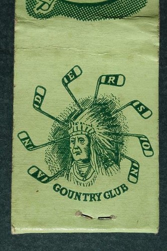 Anderson Indiana Country Club Golf Course Matchbook SCARCE 1930 40s Era 