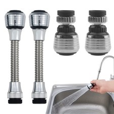 4 PACK Faucet Extender Tubes Flexible 360 Degrees Faucet Extension Sprayer fo...