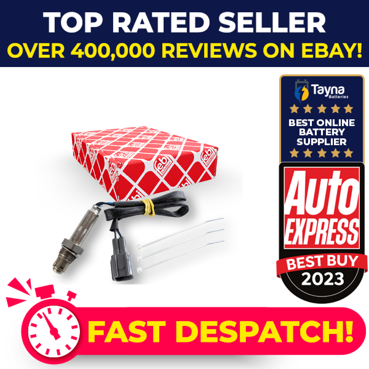 Lambda Sensor fits TOYOTA RAV4 ACA2, ACA30 2.0 00 to 13 Oxygen 894670E090 Febi
