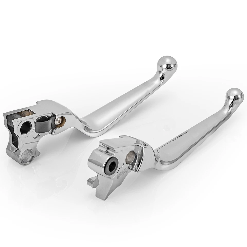 Chrome Hand Levers Clutch Brake Lever For Harley Sportster Heritage Softail Dyna Foto 4 de 4