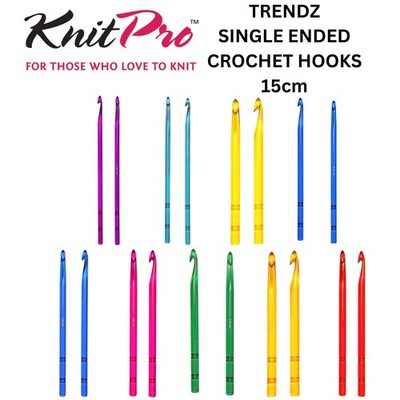 KnitPro Crochet Hook: Trendz: 15cm Sewing Craft Tool Hobby Knitter