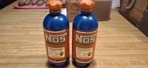 NOS HIGH PERFORMANCE ENERGY DRINK 22 OZ. BOTTLES  EMPTY...QTY OF 2.