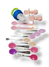 Lot of Baby Utensils Spoons/fork Used Toddler Lot Of 14 Mixed Brands