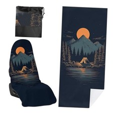 Pack Car Towel Seat Covers with Storage Bag, Multifunctional Towel 2 Camping