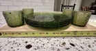 8-PC Vintage Anchor Hocking Soreno Avocado Green Cups & Snack Plates Set Of 4