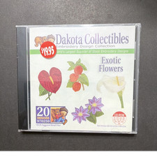 Dakota Collectibles Exotic Flowers Embroidery Design CD-ROM 20 Designs 970259