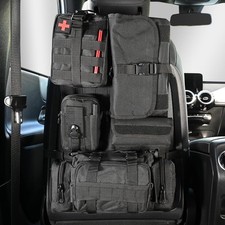 Universal Tactical Seat Back Organizer with 5 Different Size Molle Black
