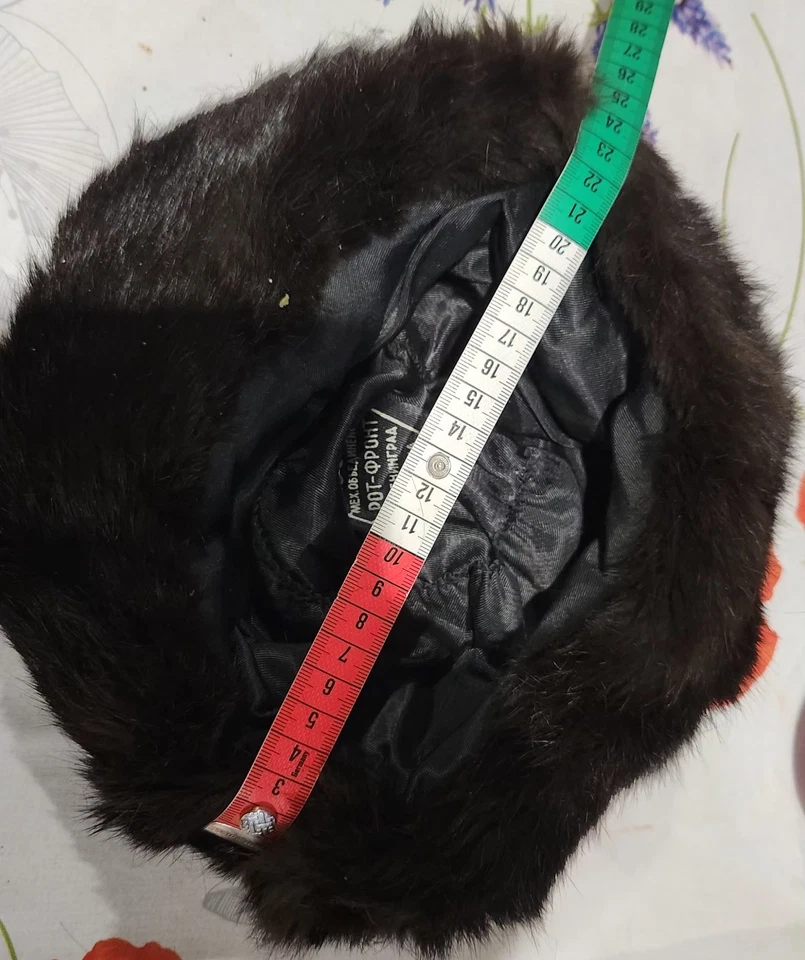 Chapka Russe En Fourrure MVM CCCP Années 80's 18-19cm - Photo 3/3