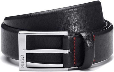 Boss Herren Gellot Schwarz Leder Gürtel Größe 105 cm (passt 38'') Neu UVP 59 £