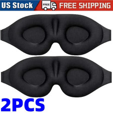 2Pcs Eye Mask for Sleeping 3D Blackout Contoured Night Relaxing Travel US