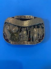 Vintage Vietnam America Remembers 1992 C J Belt Buckle Made In The USA